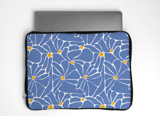 dank n drip blue bloom laptop sleeve