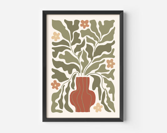 Terracotta Bloom Poster