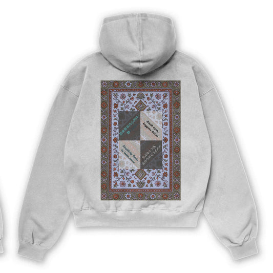 Simplicity Leads to inner Peace Oversized White Hoodie