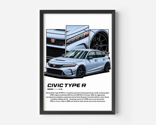 Honda Civic Type R Poster
