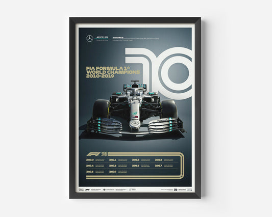 Formula 1 World Champions 2010-2019 Poster