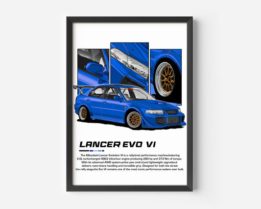 Mitsubishi Lancer Evo VI Poster