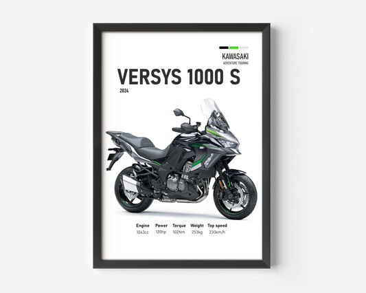 Kawasaki Versys 1000 S 2024 Motorcycle Poster