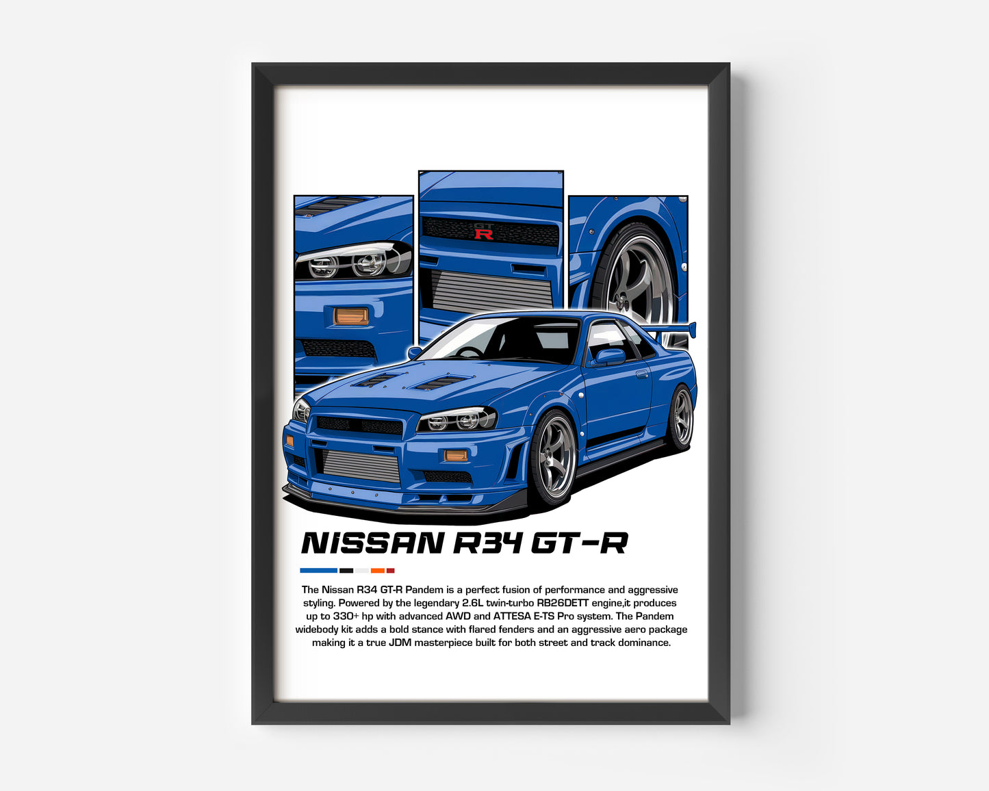 Nissan GT-R R34 Poster