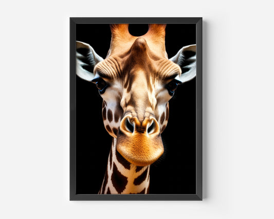 Giraffe Face Poster