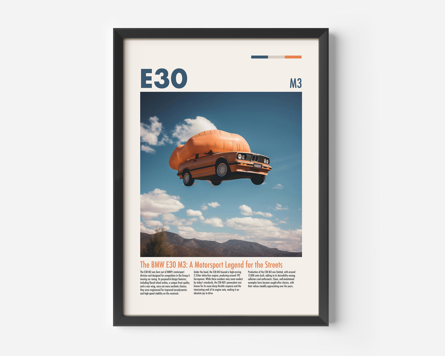 BMW M3 E30 Poster