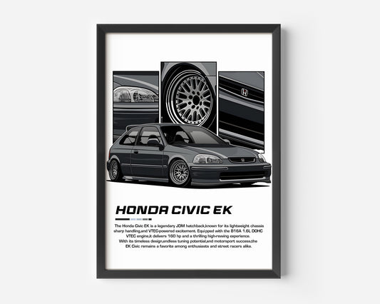 Honda Civic EK Poster