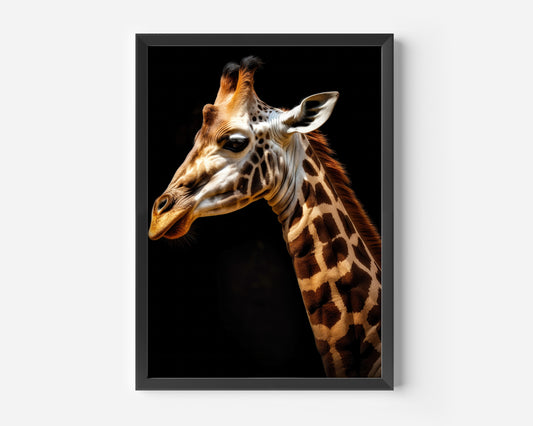 Giraffe Side Poster