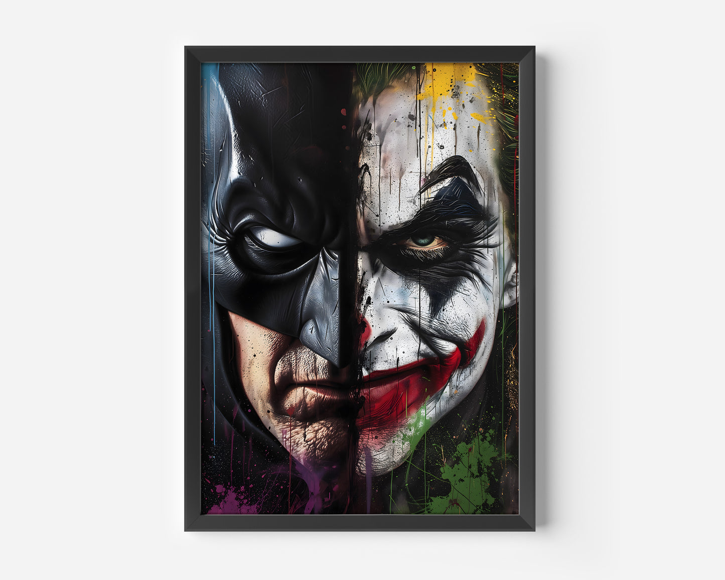 Batman Vs Joker Face Poster