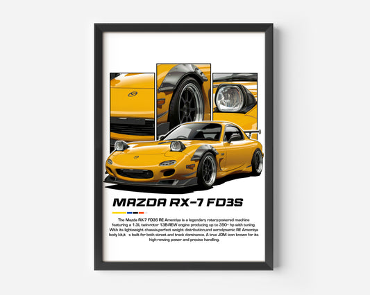 Mazda RX-7 FD Poster