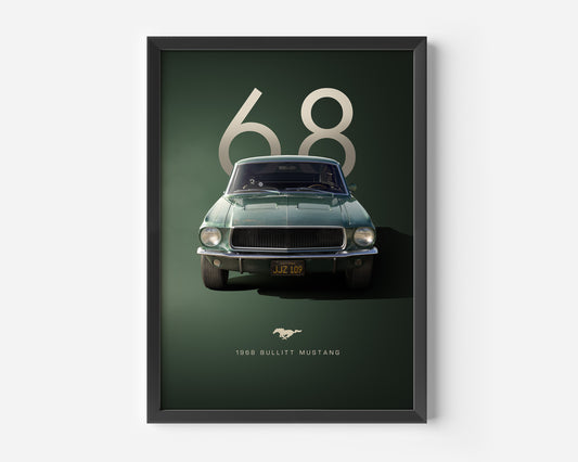 Ford Mustang Bullitt is a 1968 Poster