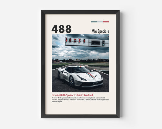 Ferrari 488 MM Speciale Poster