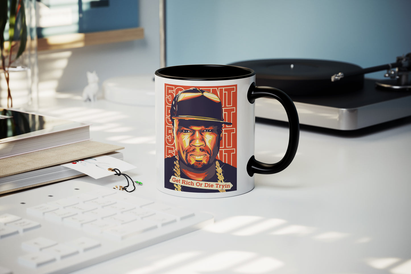 dank n drip 50 cent get rich mug