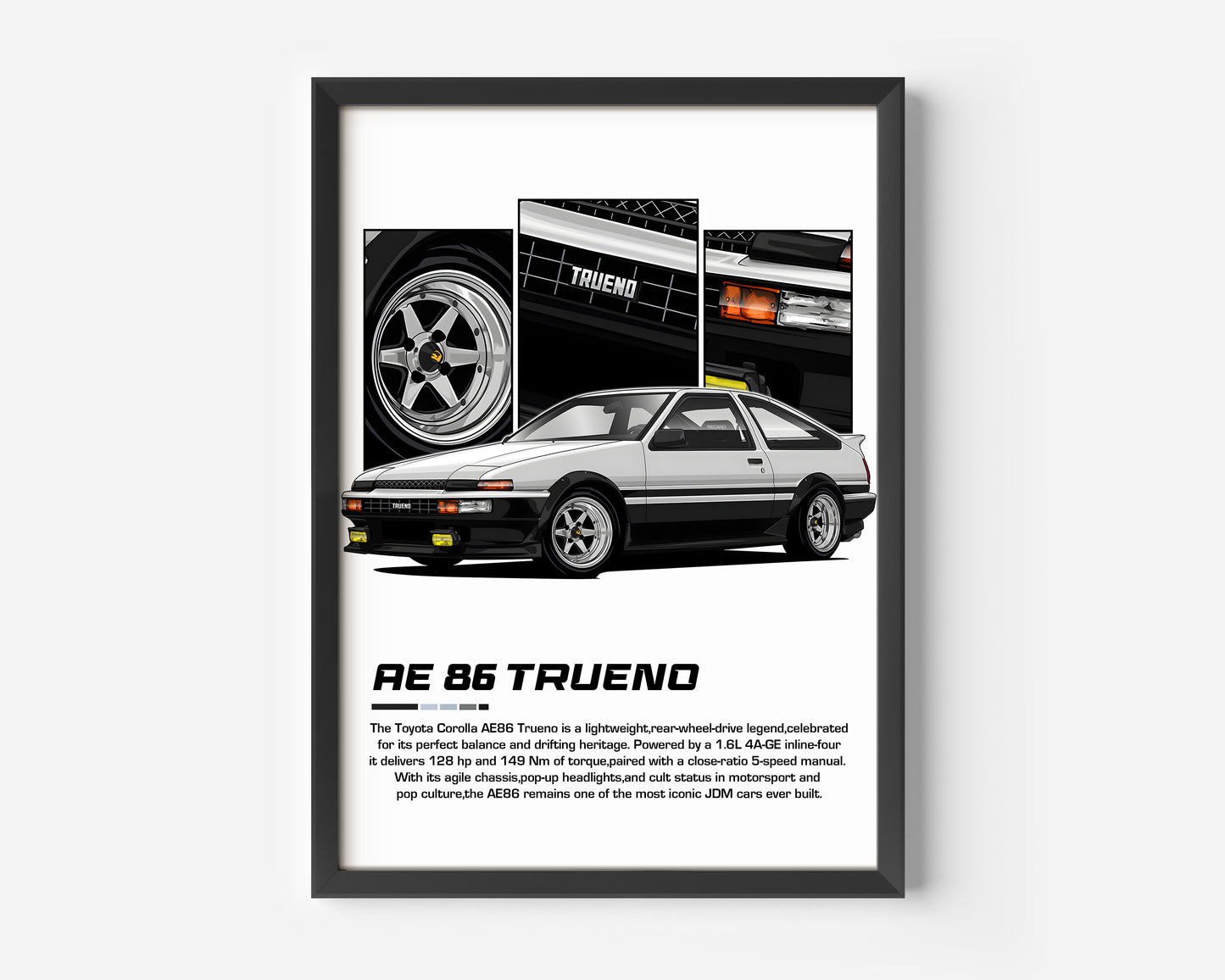 Toyota AE86 Trueno Poster