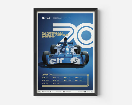 Formula 1 World Champions 1970-1979 Poster