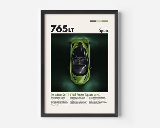 McLaren 765LT Spider Green Poster