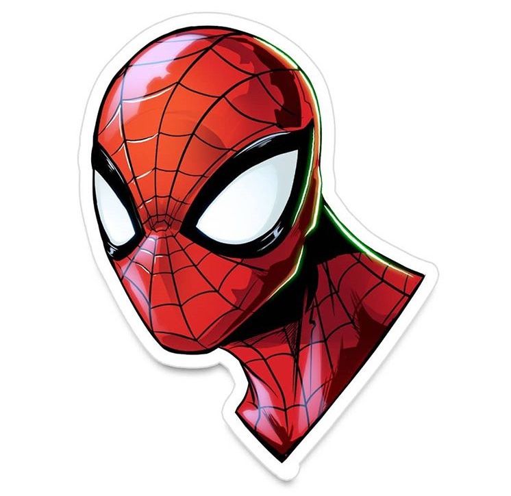 Spiderman face Sticker