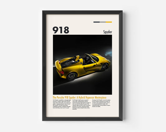 Porsche 918 Spyder Yellow Poster