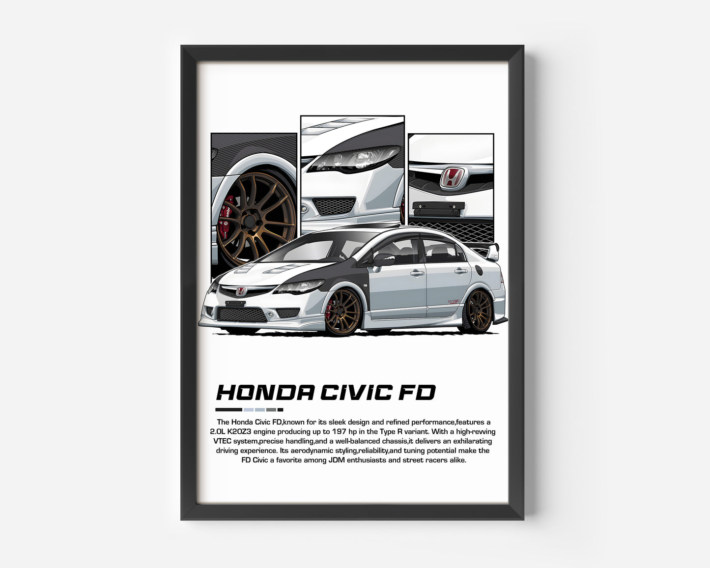 Honda Civic FD Poster
