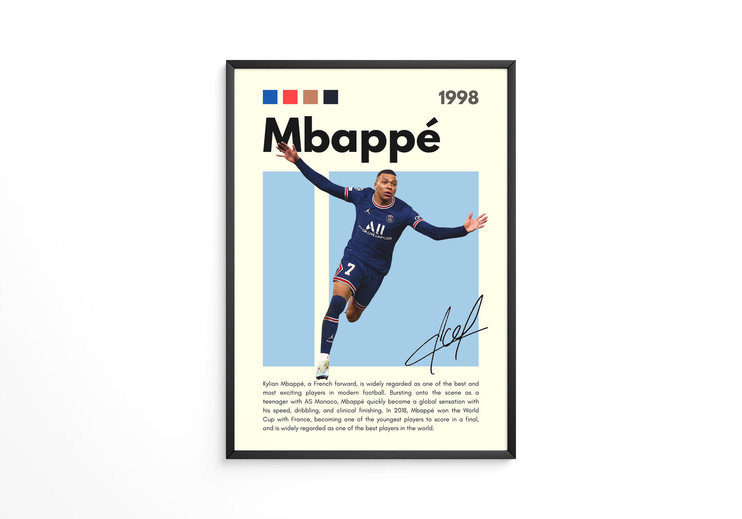 Kylian Mbappé 1998 Poster