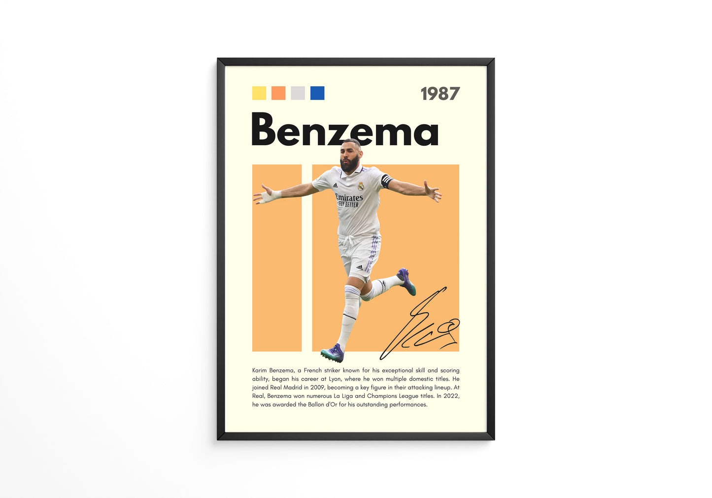 Karim Benzema 1987 Poster