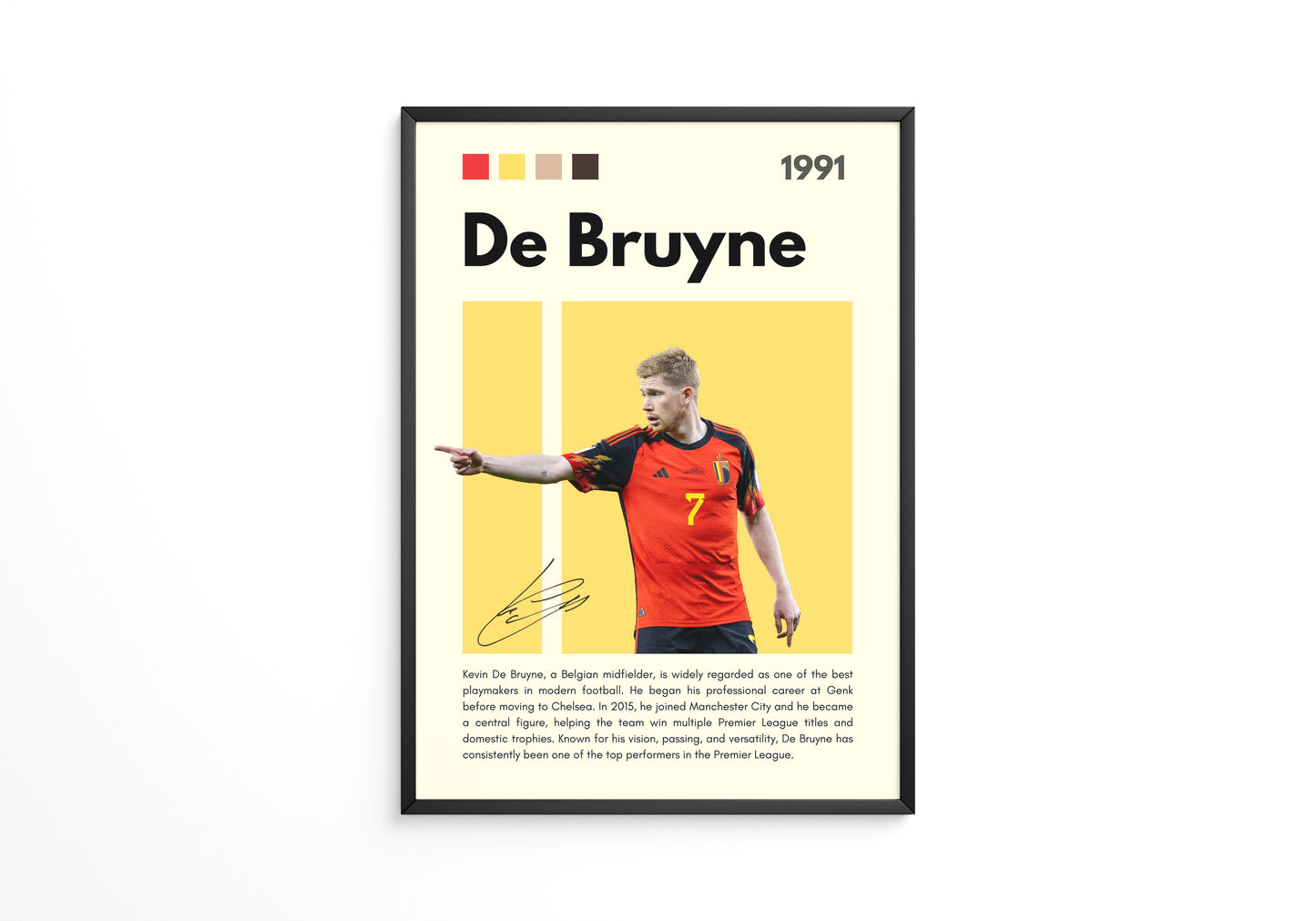 Kevin De Bruyne 1991 Poster