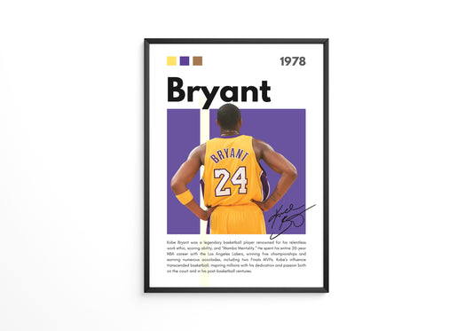 Kobe Bryant Back 1978 Poster