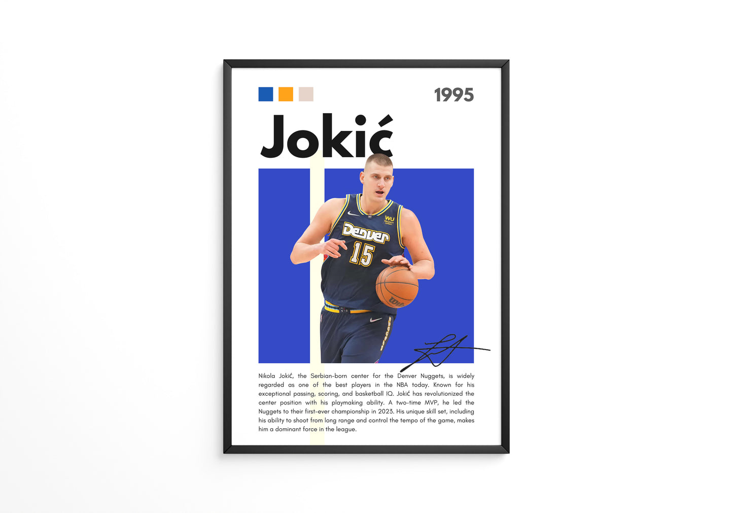 Nikola Jokić 1995 Poster