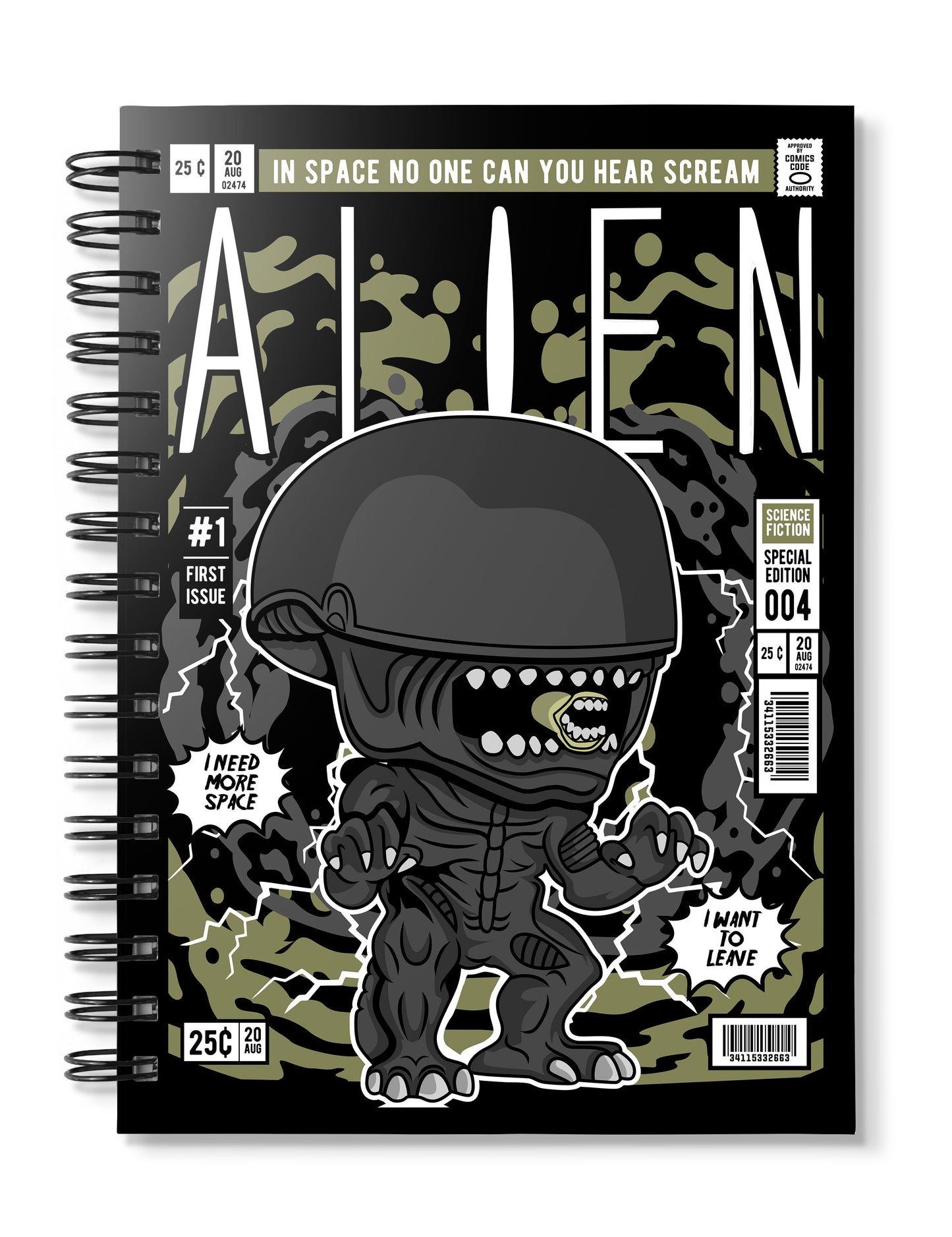 Alien Pop Art Notebook