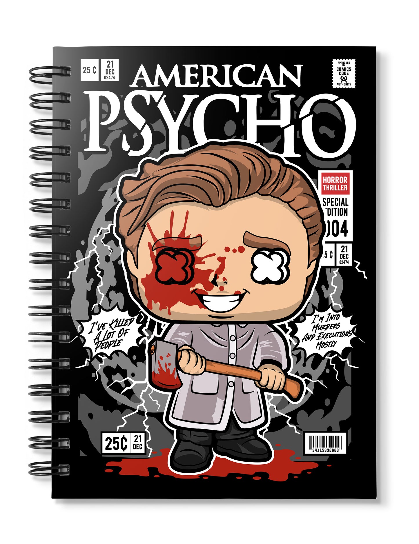 american psycho pop art notebook