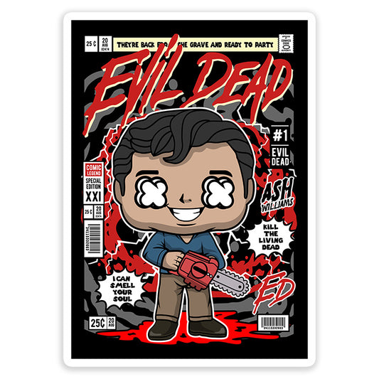 Ash Evil Dead pop Art Sticker