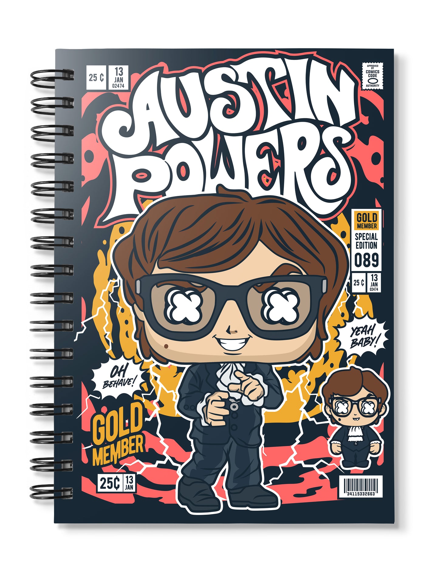 Austin Powers Pop Art Notebook