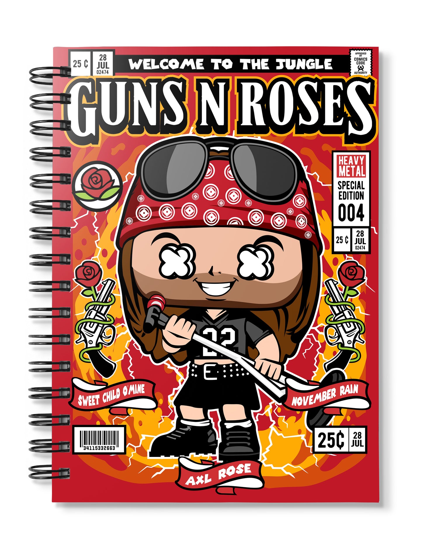 guns n roses pop art notebook