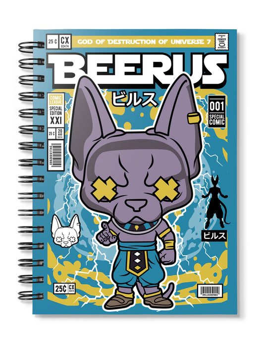 Beerus Dragon Ball pop Art Notebook