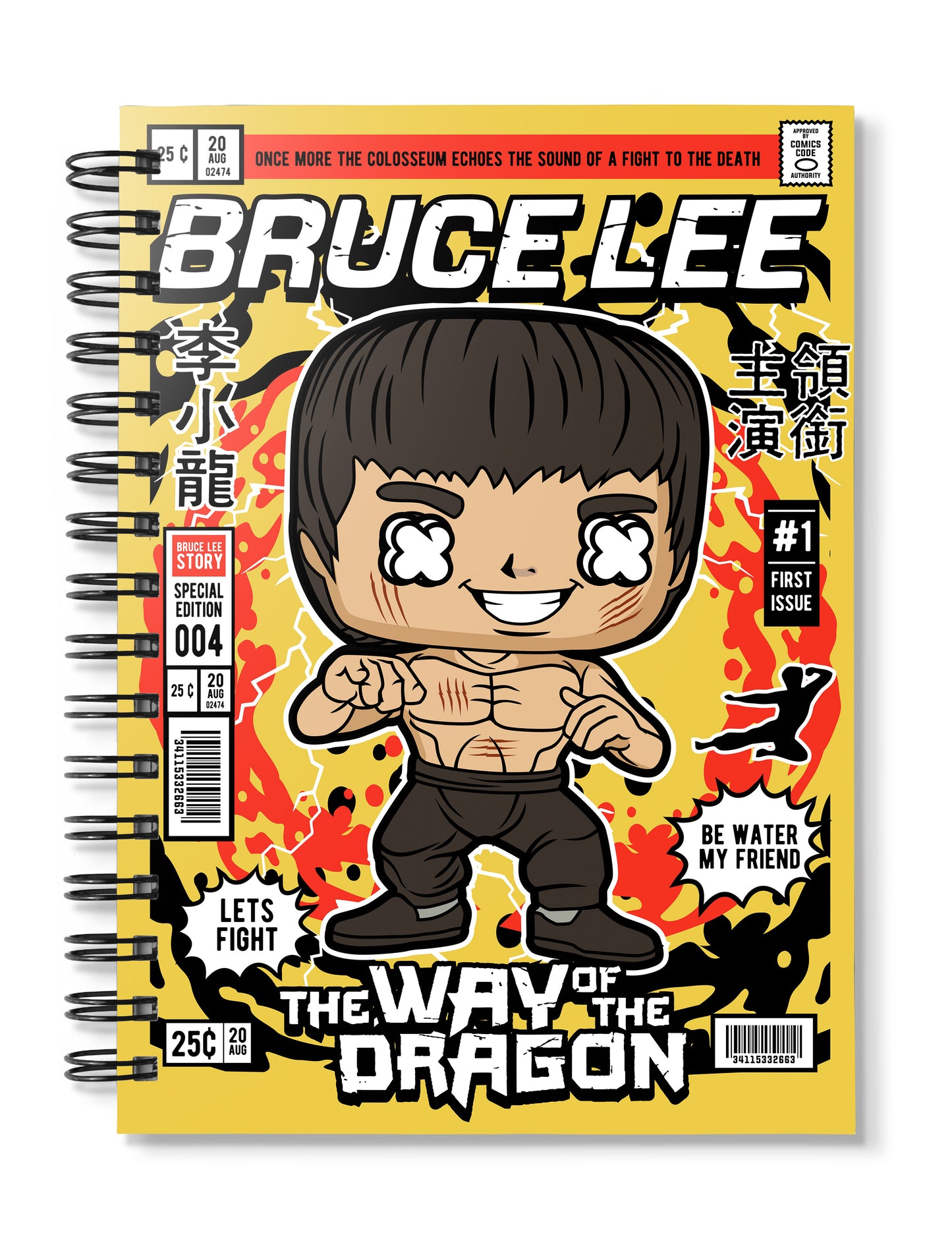 Bruce Lee Pop Art Notebook
