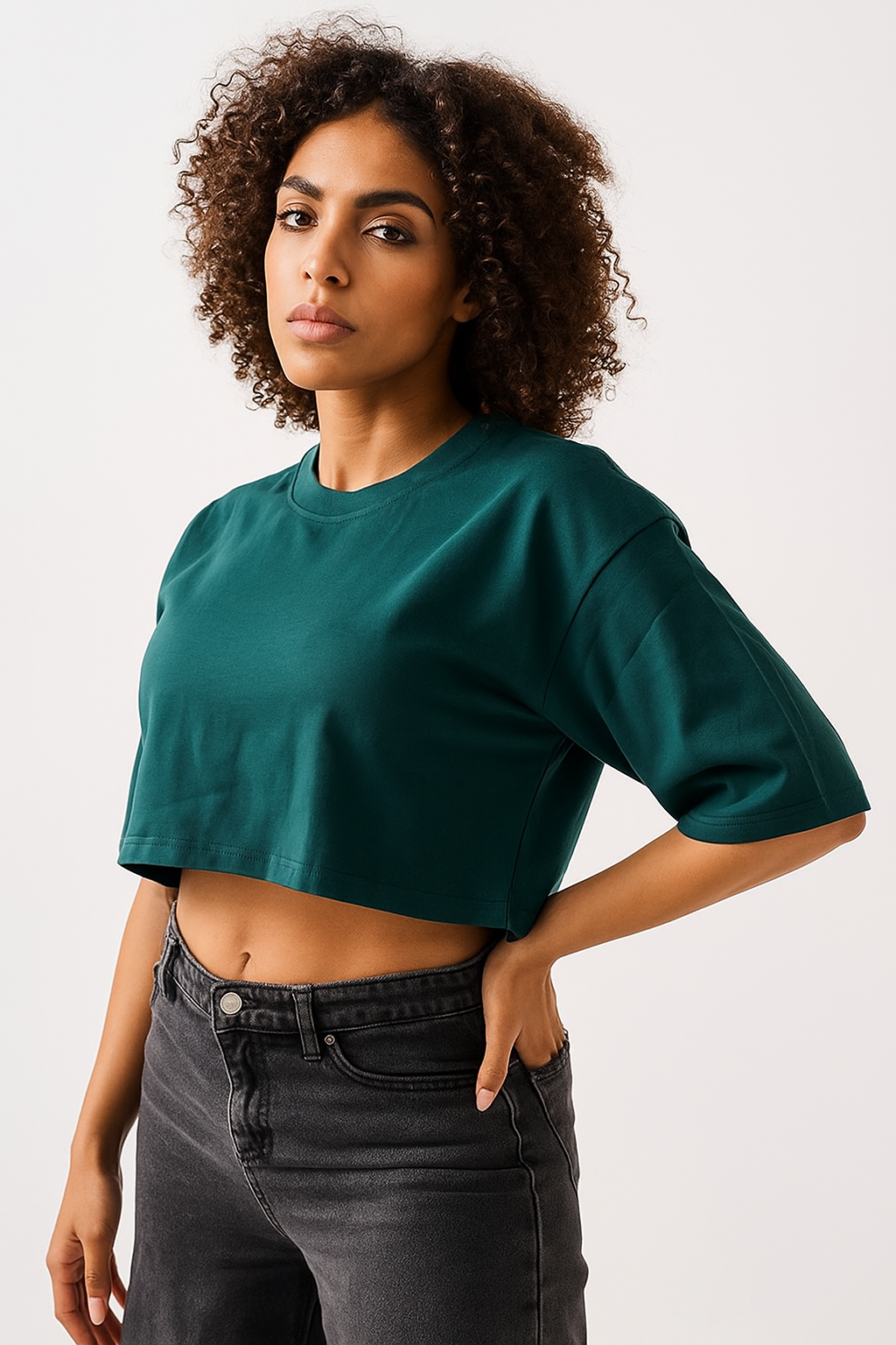 Basic Cropped Oversized Tee's