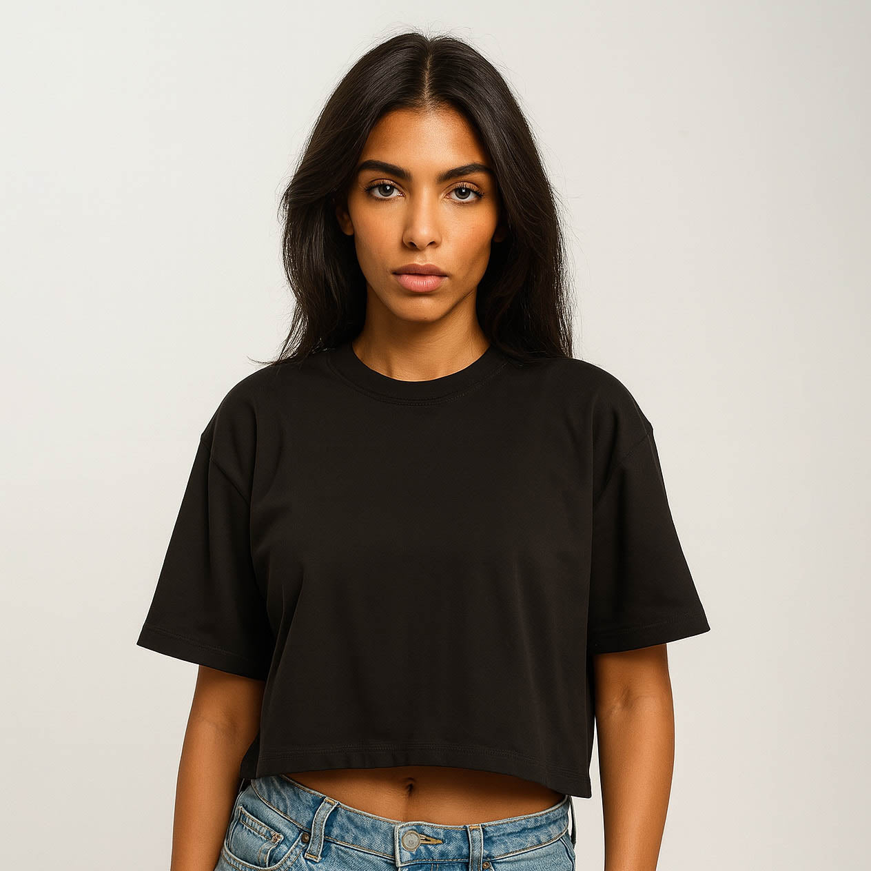 Basic Cropped Oversized Tee's
