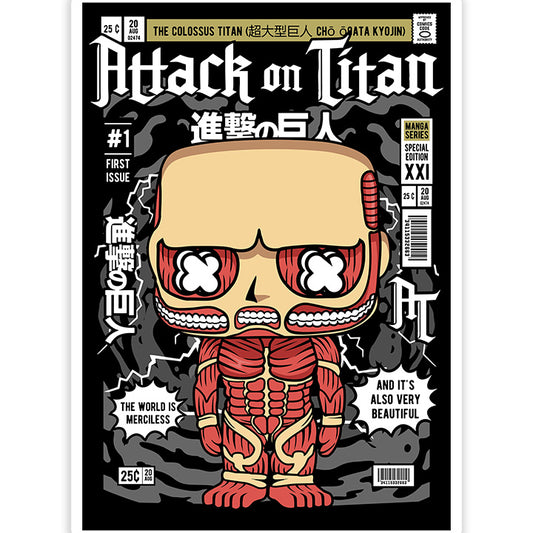 Colossal Titan pop Art Sticker