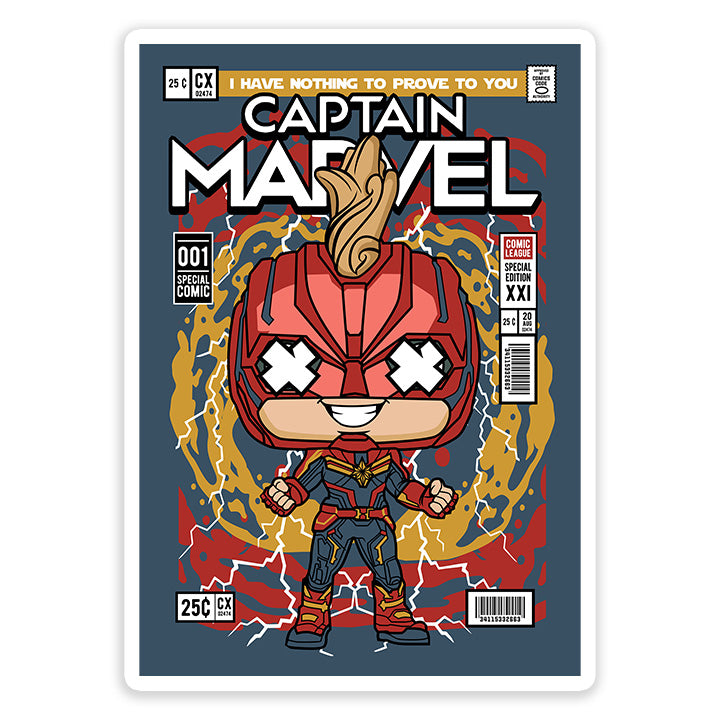 Captain Marvel pop Art Sticker