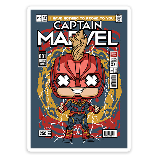 Captain Marvel pop Art Sticker
