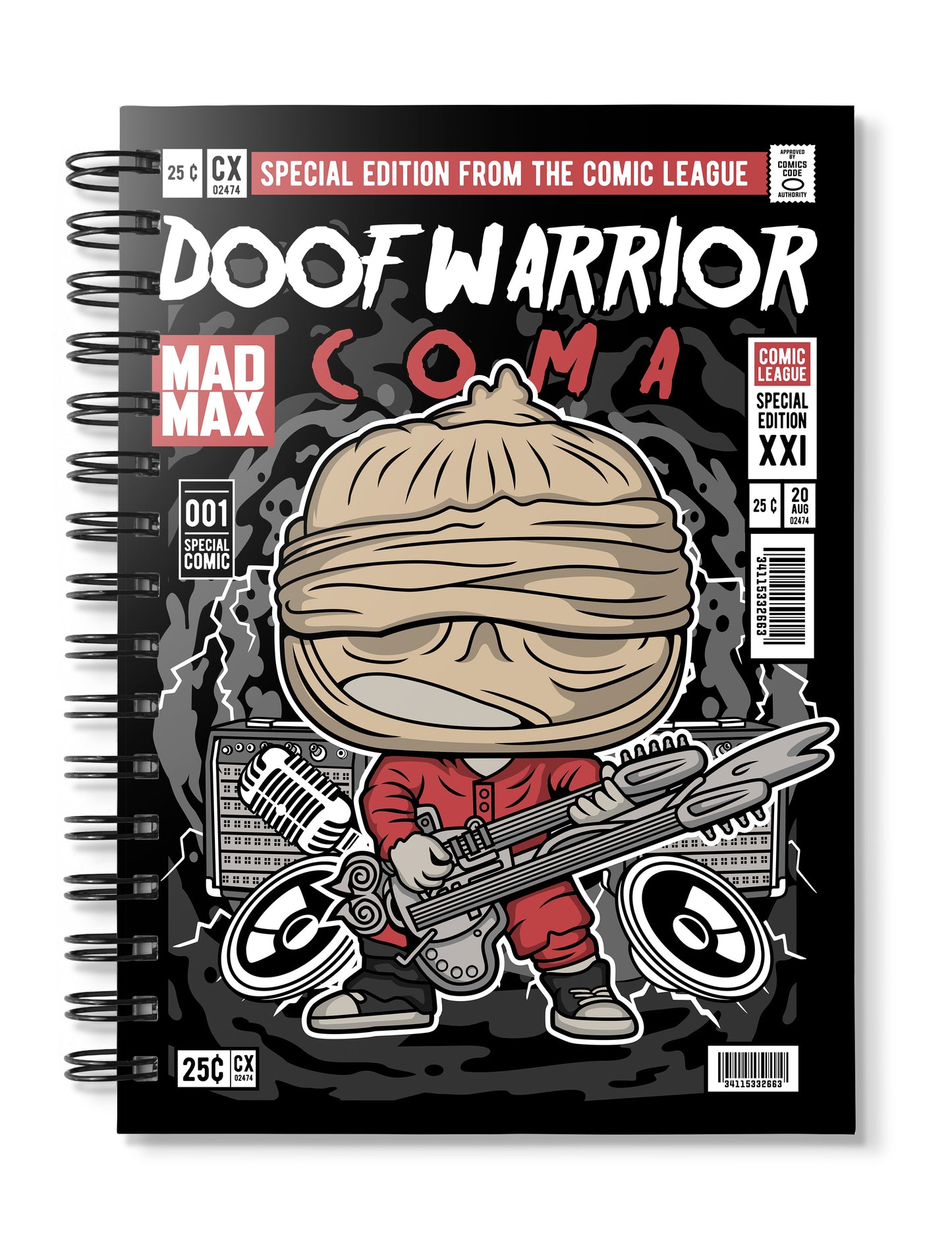 Coma Doof Warrior Mad Max pop Art Notebook