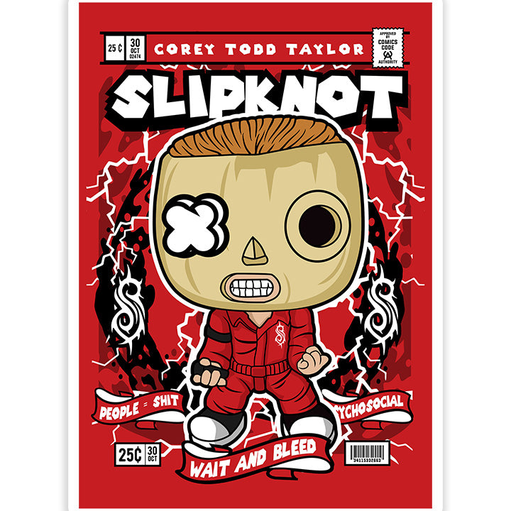 Corey Taylor Slipknot pop Art Sticker