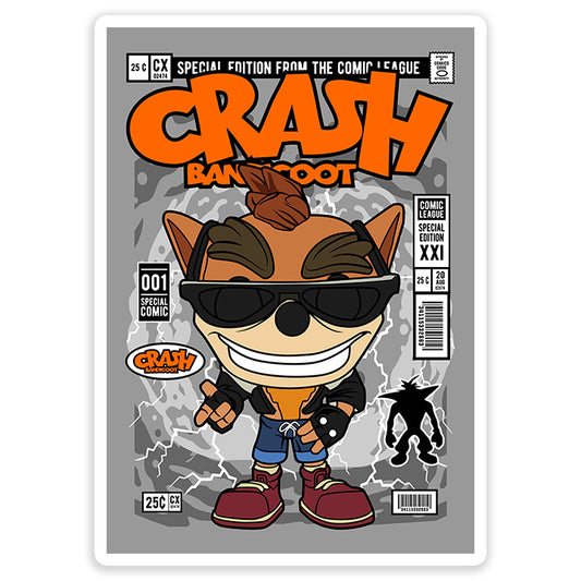 Crash Bandicoot pop Art Sticker