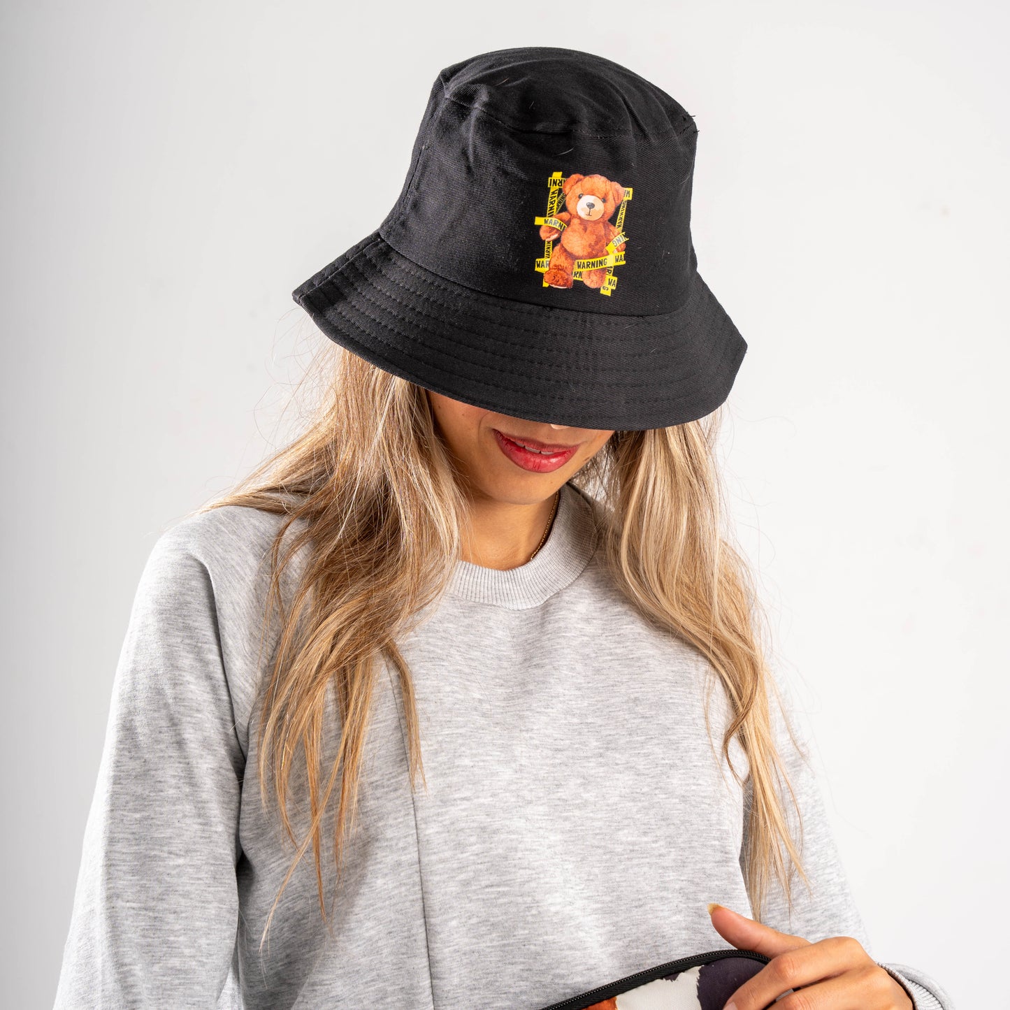 Warning Bear Bucket Hat