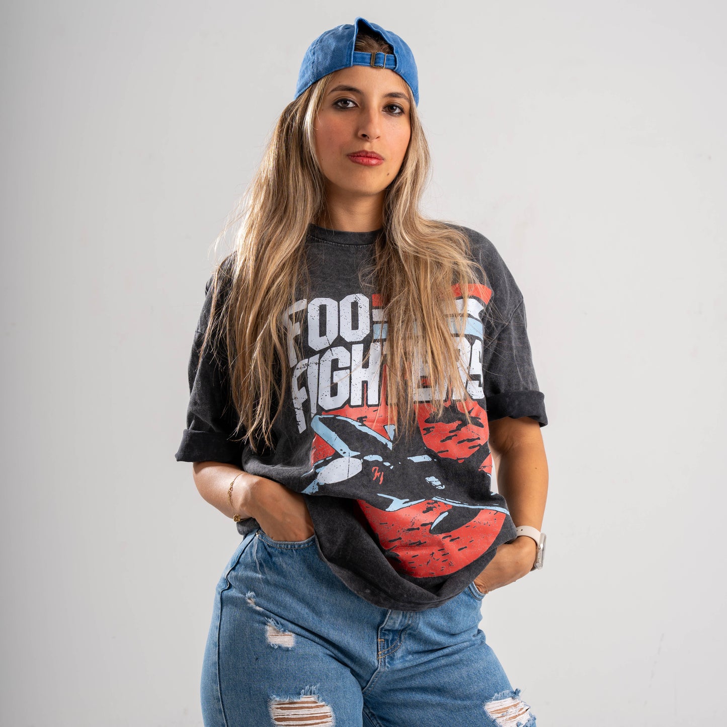 Foo Fighters Washed Oversized Tee's