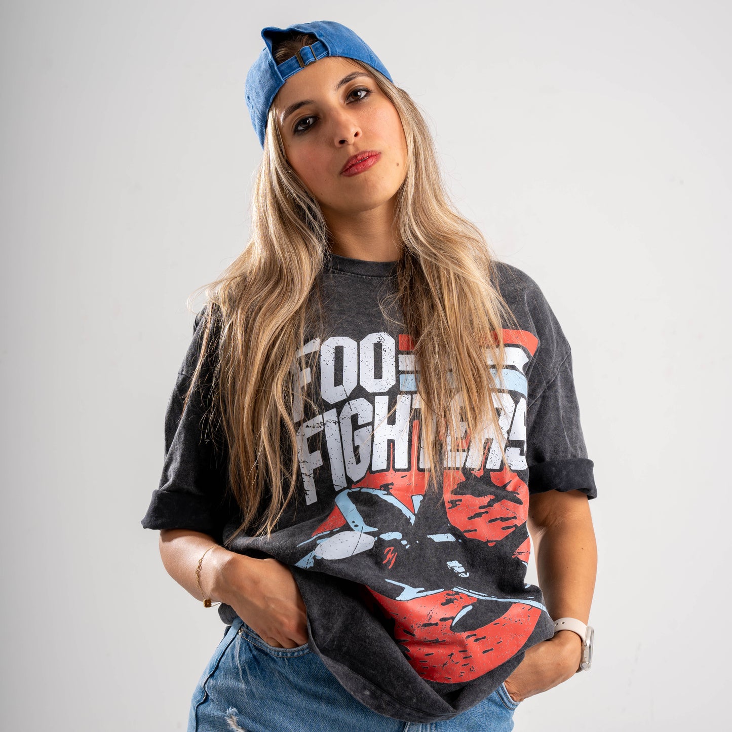 Foo Fighters Washed Oversized Tee's