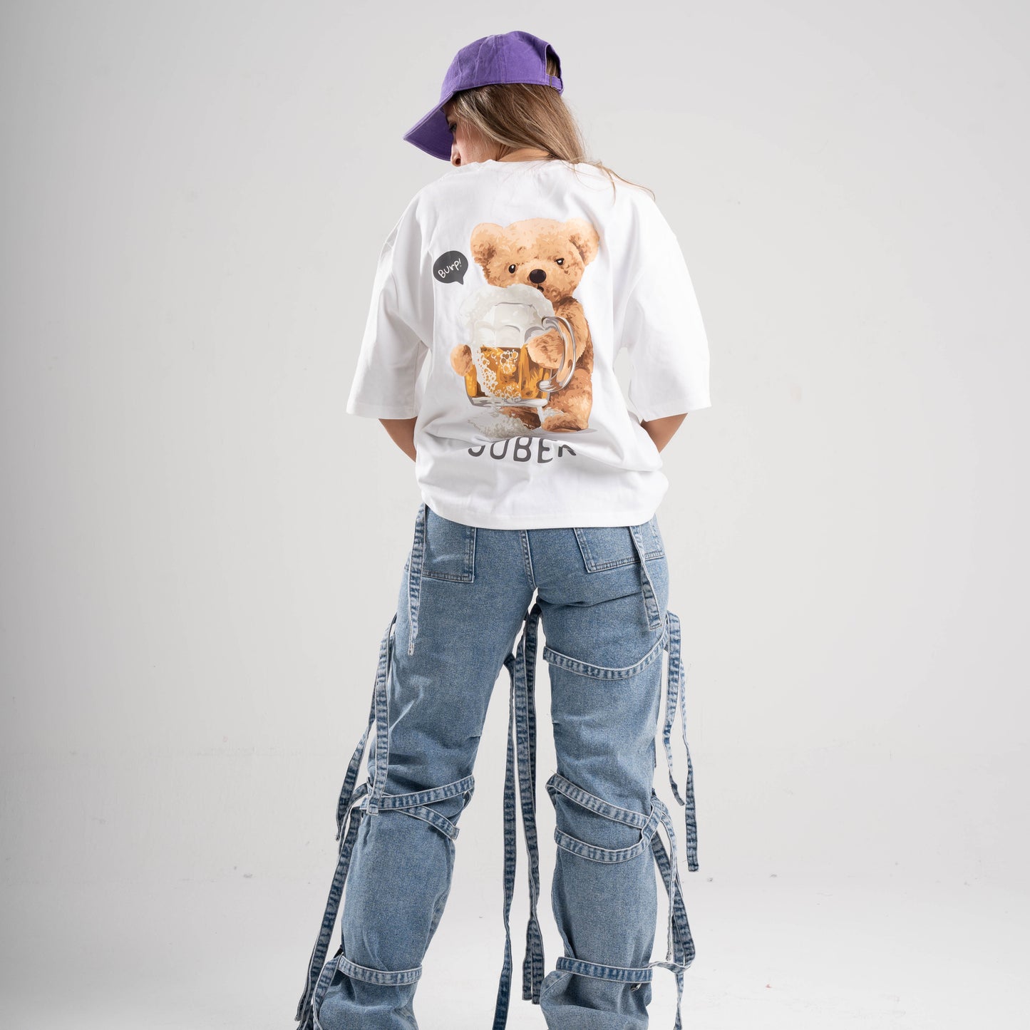 Call me Sober Bear Oversized Tee's
