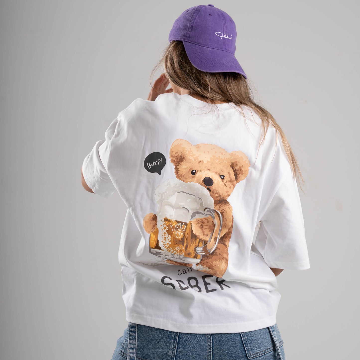 Call me Sober Bear Oversized Tee's