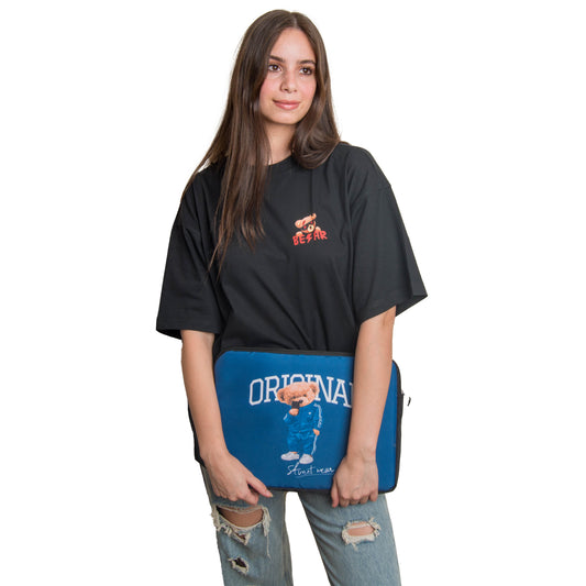 dank n drip original bear laptop sleeve