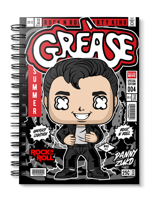 Danny Zuko Grease Pop Art Notebook